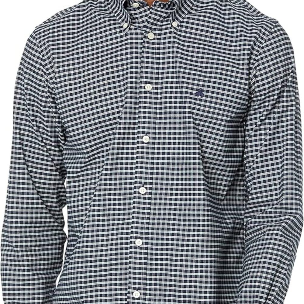 LEVIS small check black and white mans button down shirt size small